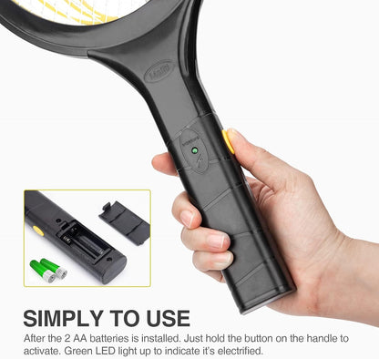 mafiti Fly Swatter Electric, Battery Powered Fly Killer Mosquito Zapper Bug Zapper Racket for