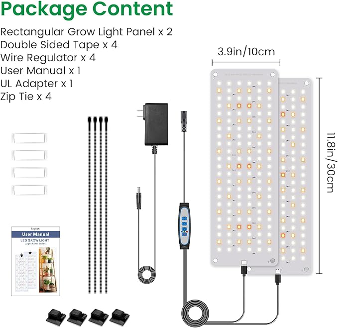 Grow Lights for Indoor Plants, 276 LED Full Spectrum Plant Light for Indoor Growing Seed Starting
