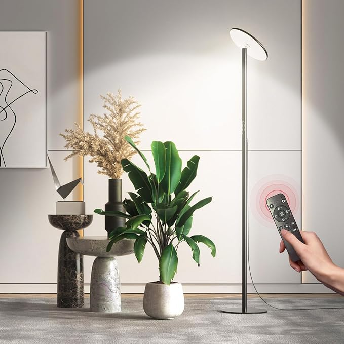 60W Full Spectrum LED Tall Grow Light, 85’’ Adjustable Standing Plant Light for Indoor Plants