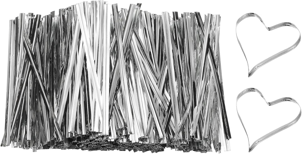 PATIKIL Bag Twist Ties 3 Inch, 800 Pcs Metallic Bread Ties for Treat Plastic Bags Gift Wrapping