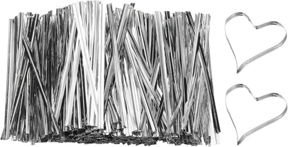 PATIKIL Bag Twist Ties 3 Inch, 800 Pcs Metallic Bread Ties for Treat Plastic Bags Gift Wrapping
