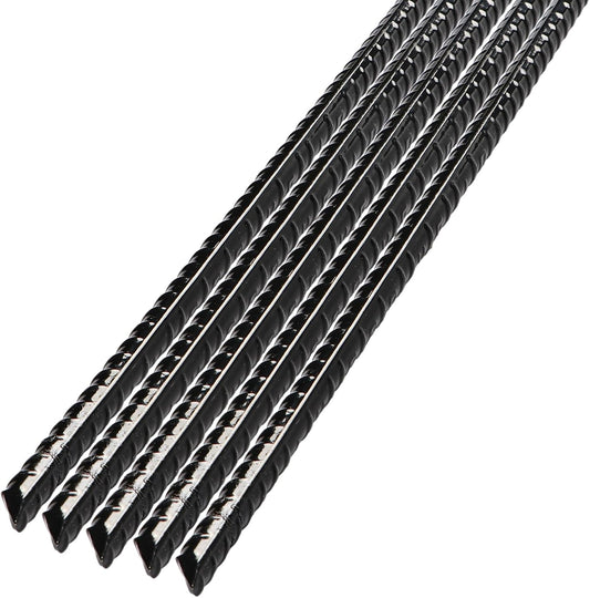 Ground Anchor Stakes, Heavy Duty Straight Rebar Stakes Forged 15inch Camping Stakes with Chisel