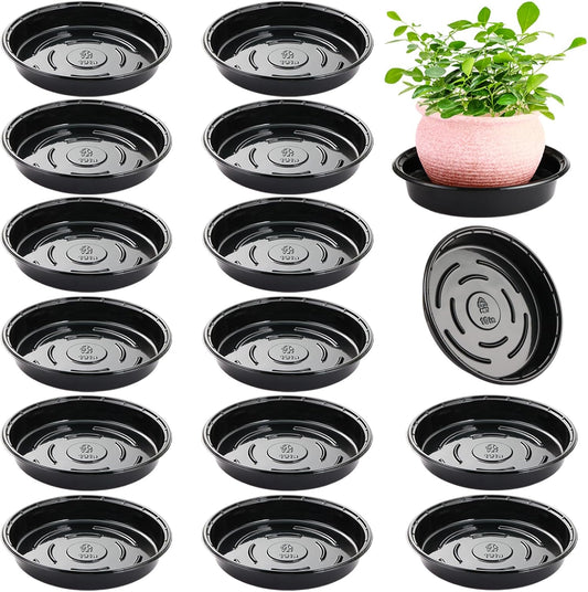 Plant Saucer 15 Pack Plant Trays for Pots 10 Inch Plastic Plant Saucers for Outdoors and Indoors