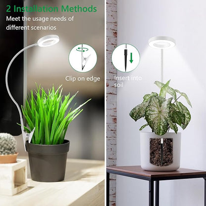 Grow Lights for Indoor Plants, Full Spectrum Clip on Plant Lights for Indoor Growing, White Halo