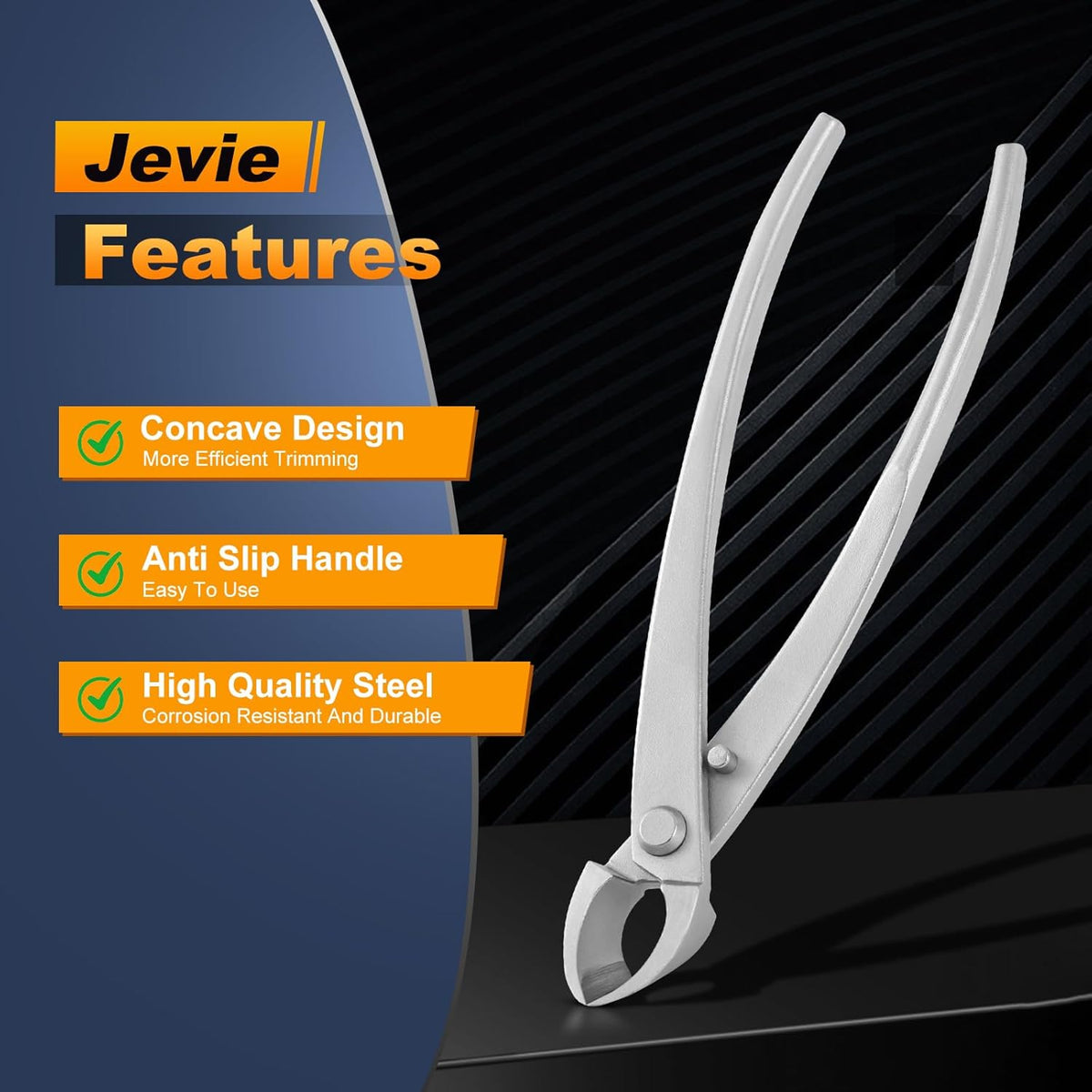 8 inch Concave Cutter, Stainless Steel Cutter for Bonsai & Gardening Pruning, Supplied By Jevie