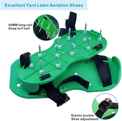 Lawn Aerator Shoes Upgrades Aeration Shoes for Lawn Heavy Strap Spike Shoes for Grass Soil Aerating