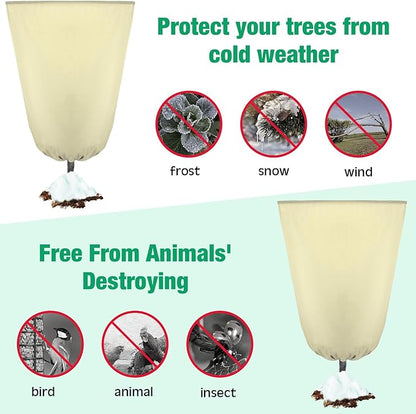 4 Pcs Plant Covers Freeze Protection 35.4" x 59" Winter Frost Blankets for Outdoor Plants with