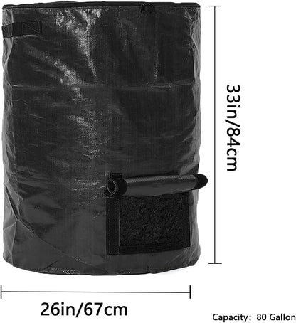 Compost bin Bags,Big Compost Bag,Garden Compost bin Bags,80 Gallon Compost bin for Garden Yard