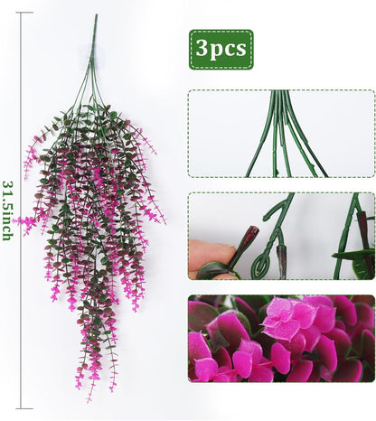 Fake Monkey Plants Hanging Eucalyptus Vines Fake Vines Faux Hanging Plants for Outdoor Garden Yard