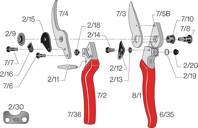 Felco F8 Pruning Shears – 8.3" Swiss-Made Garden Clippers with 1" Cutting Capacity for Ergonomic