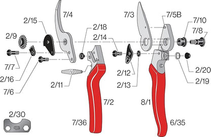 Felco F8 Pruning Shears – 8.3" Swiss-Made Garden Clippers with 1" Cutting Capacity for Ergonomic