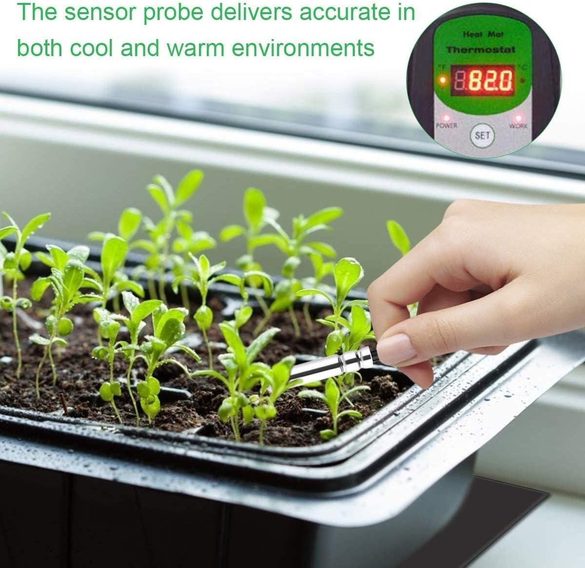 Seedling Heat Mat with Thermostat 40-108 Degrees Fahrenheit Warming Pad, Warm Hydroponic Heating