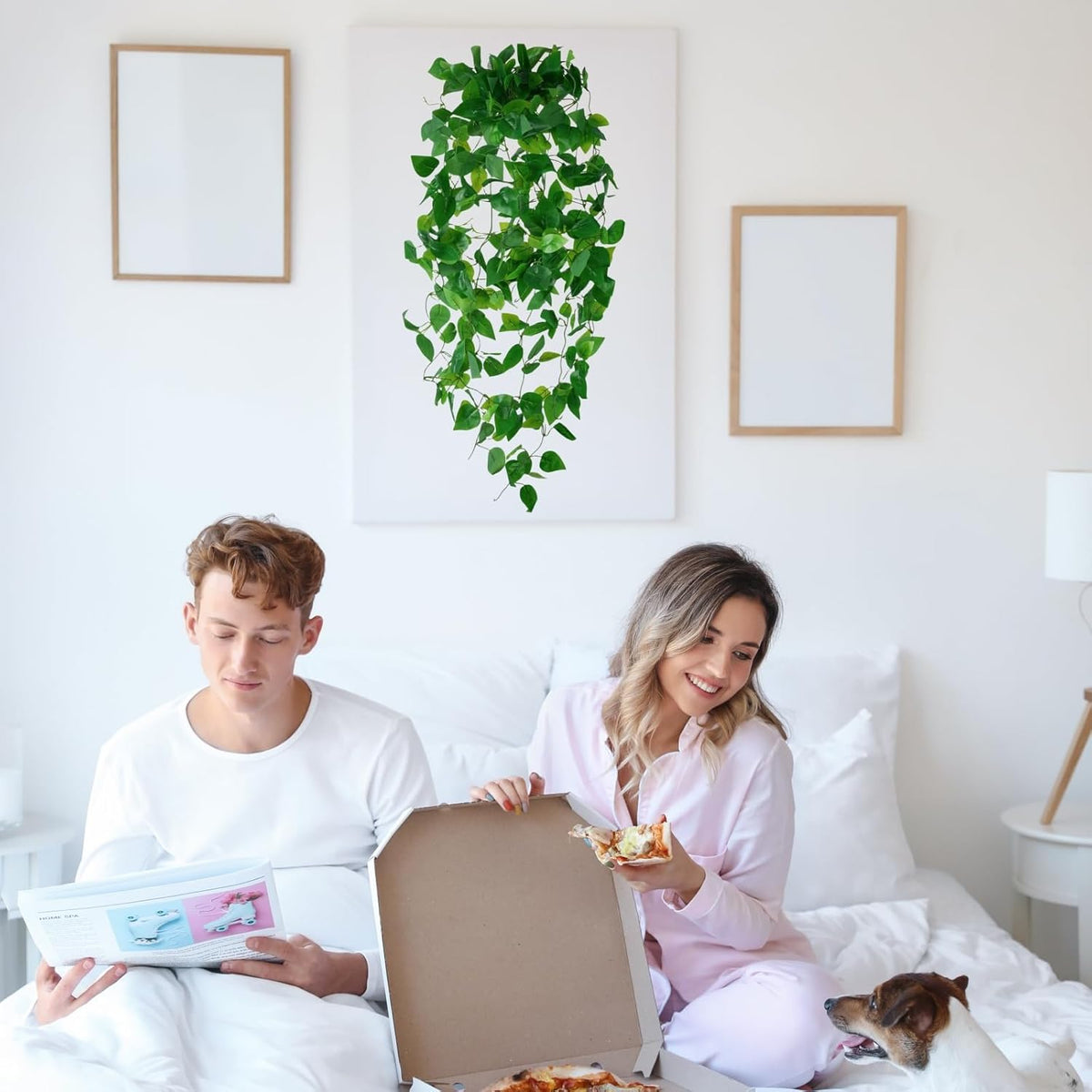 Fake Hanging Plants for Room Decor, Artificial Ivy vines Greenery Leaves Garlands for Home