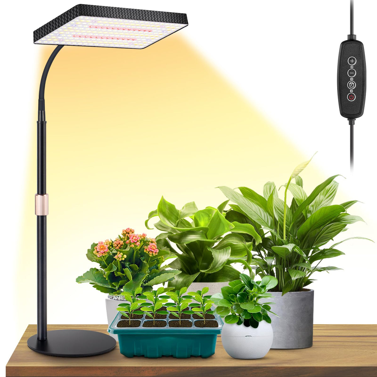 LBW Desk Grow Light, 214 LEDs Full Spectrum Plant Light for Indoor Plants