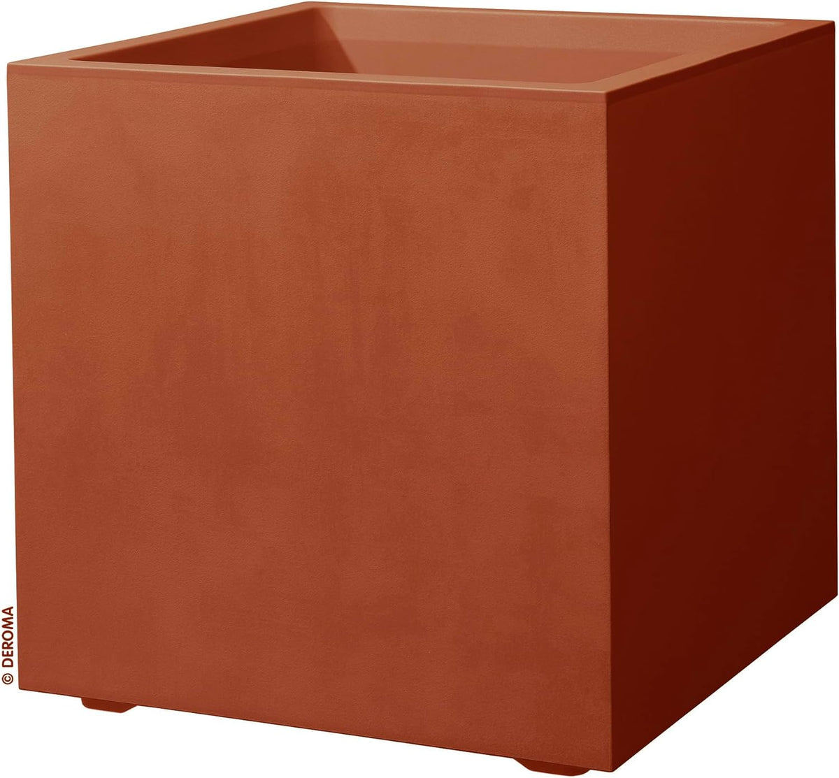 Deroma Millennium 10” Cube Planter | Light & Durable Plastic | Indoor or Outdoor Square Pot for
