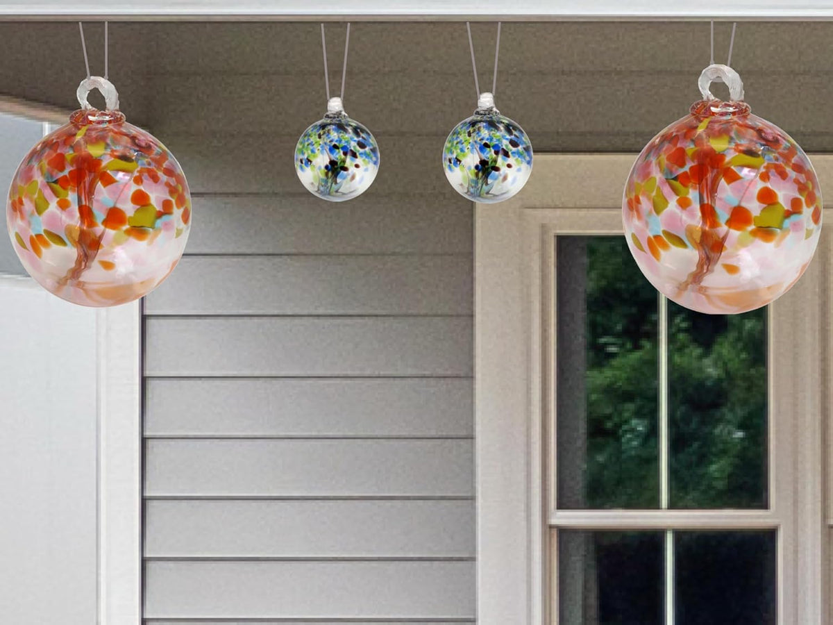 Dale Tiffany Hand Blown Glass, 6" Diameter Nova, Tree of Life Collection, Witch Globe Hanging