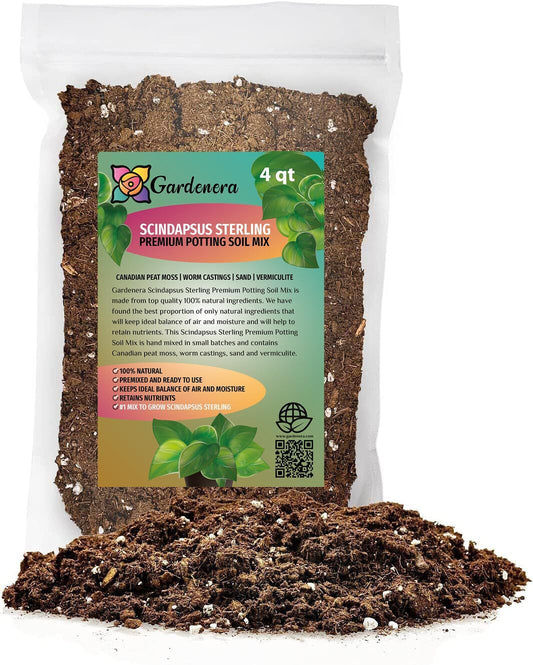 Gardenera Scindapsus Sterling Potting Mix - Promote Strong Roots and Captivating Foliage with Our