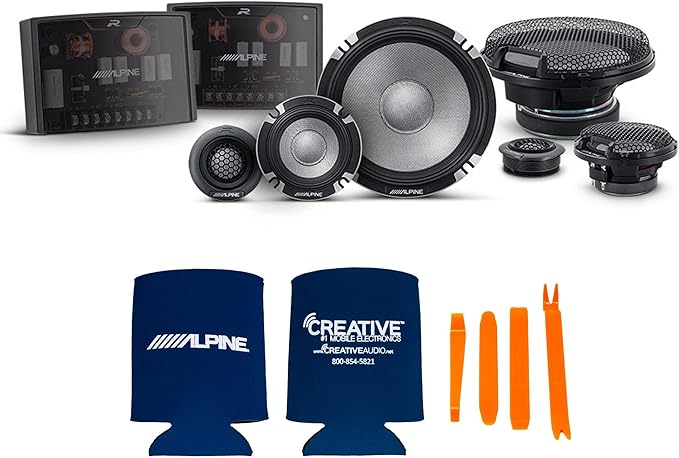Alpine 6.5" R2 Pro-Series High-Resolution Speaker Bundle - A Pair of R2-S6533-Way Component