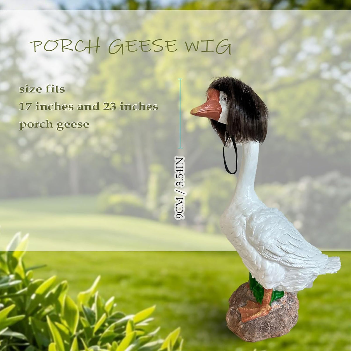 Porch Goose Wigs, Porch Goose Outfits Lawn Goose Statue Accessories for Outdoor Garden Patio Yard