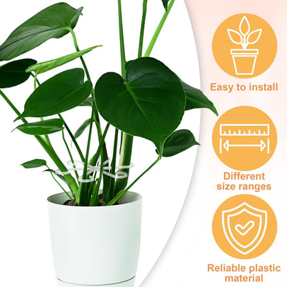 8PCS Plant Stem Support, 4 Sizes Climbing Houseplant Stem Holders, Plastic Reusable Flower Trellis