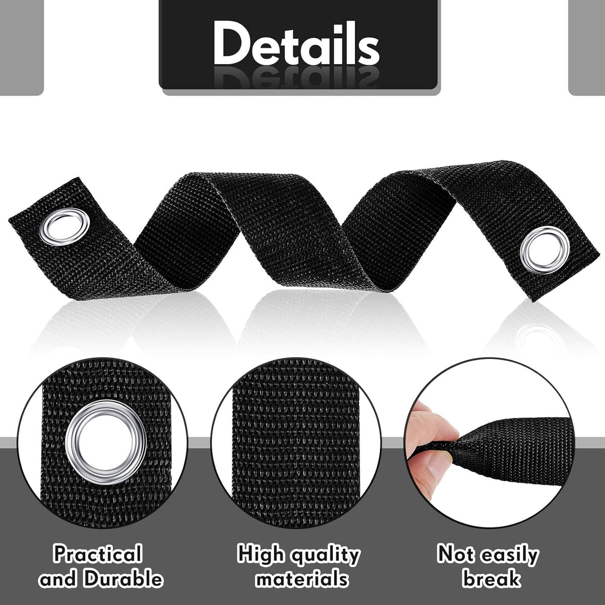 48 Pcs 15.74 Inches Tree Straps for Staking with Grommet Heavy Duty Young Tree and Plant Supports