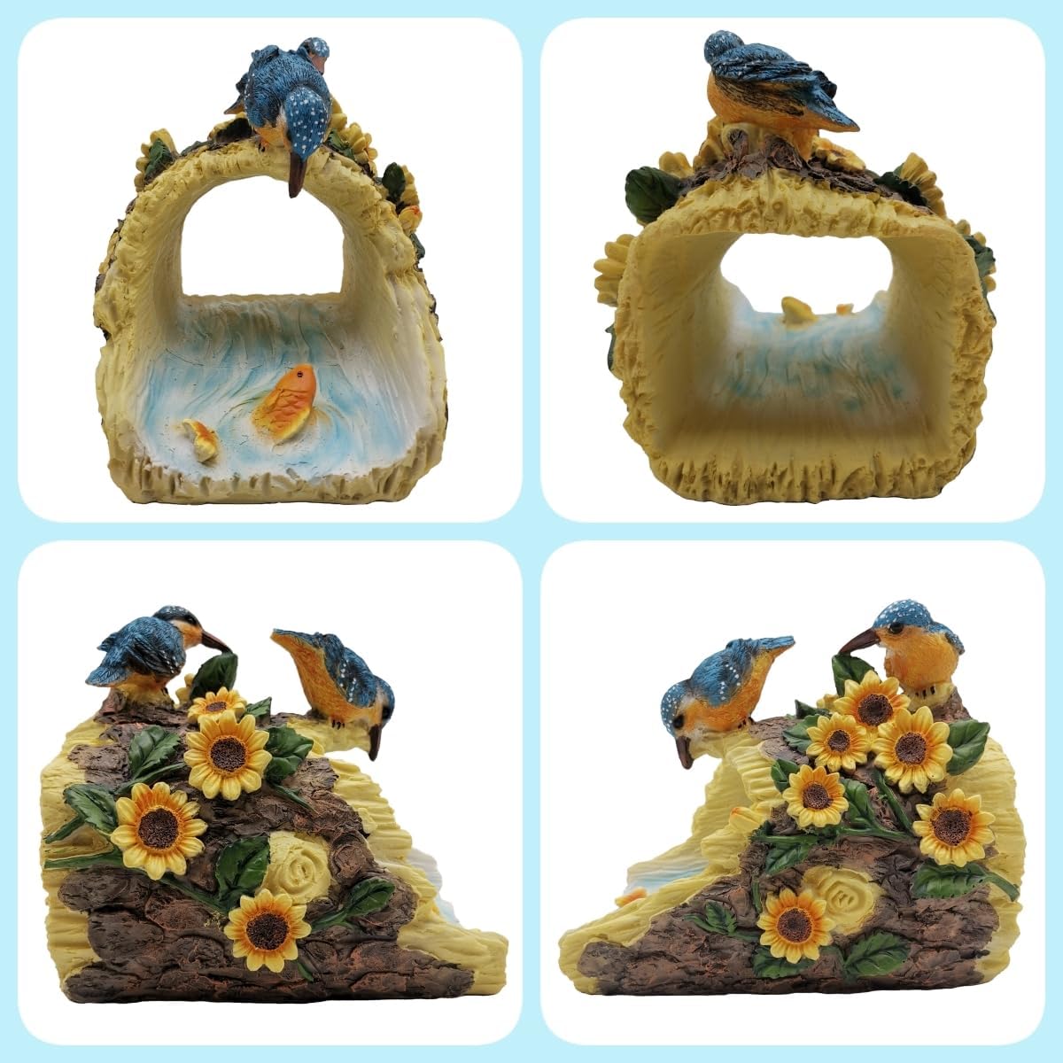 Bird Statues Outdoor Decoration, Resin Statue Garden Decor, Animal Downspout Diverter, Decorative