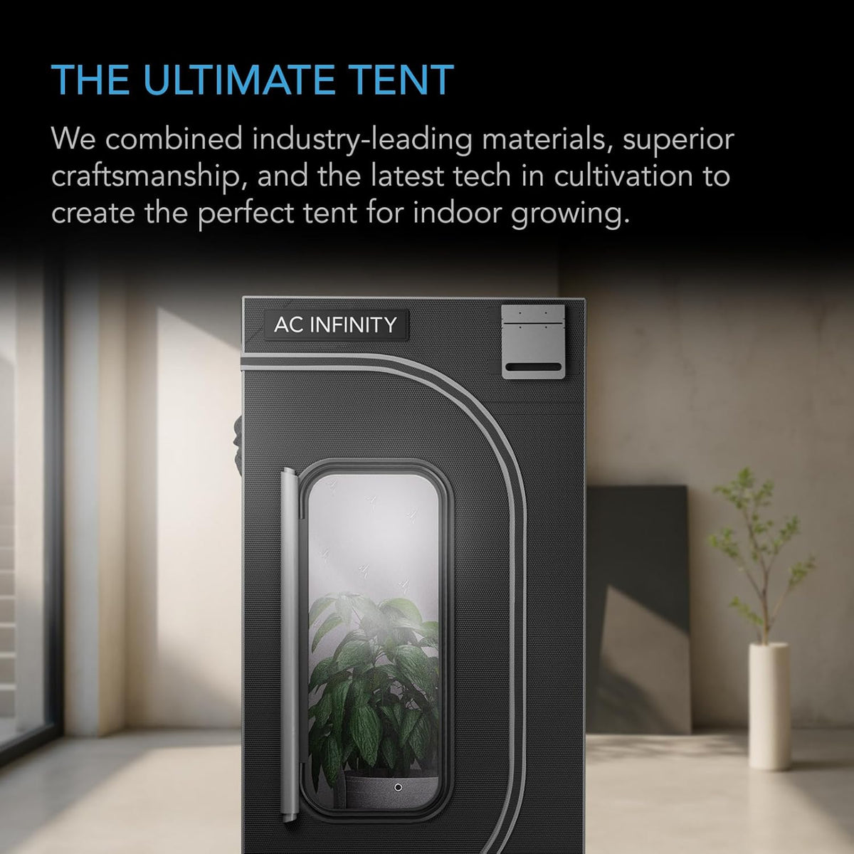 AC Infinity CLOUDLAB 722, Advance Grow Tent 2x2, Thickest 1" Poles, 2000D Mylar Canvas, Lab-Tested
