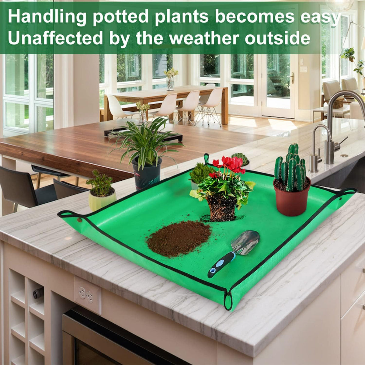 Repotting Mat for Indoor Plant Transplanting and Mess Control 27"x 27" Thickened Waterproof Potting