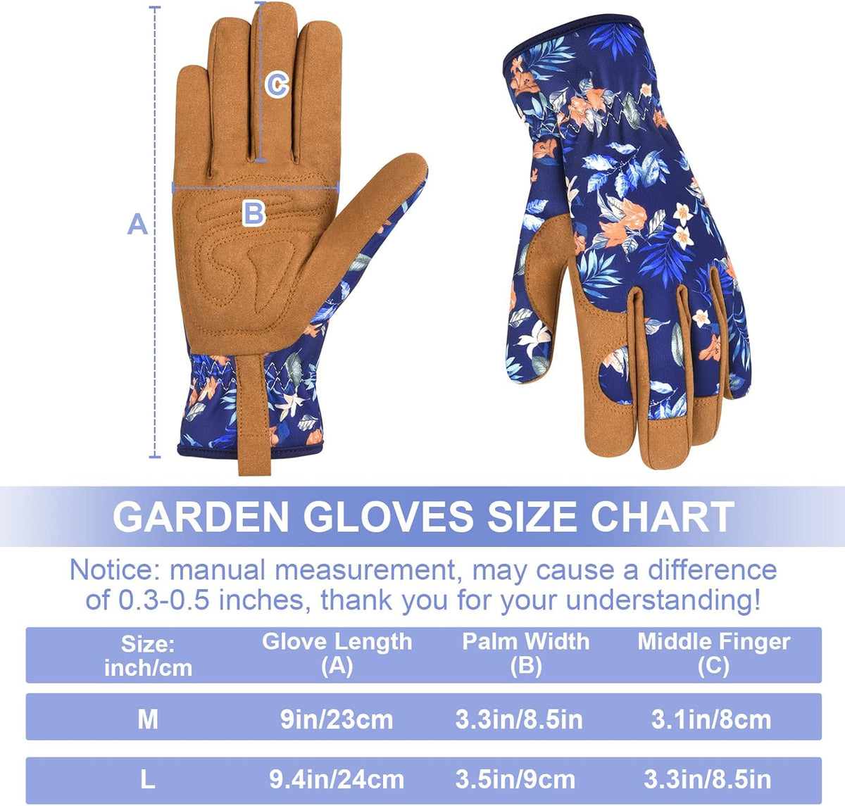 Womens Gardening Weeding Working Gloves, Leather Garden Glove for Women Thorn Proof No Stab for