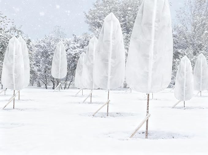 EAONE Plant Covers Freeze Protection 47x71”, Set of 4 Winter Frosts Cloth for Outdoor Plants