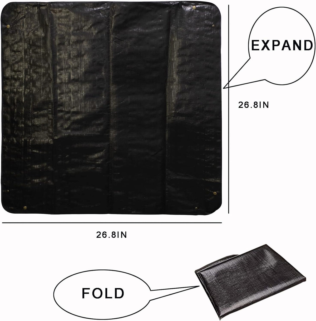 BIUWING 2PCS Indoor Plant Transplanting Repotting Mat Foldable Garden Work Cloth Waterproof Thicken