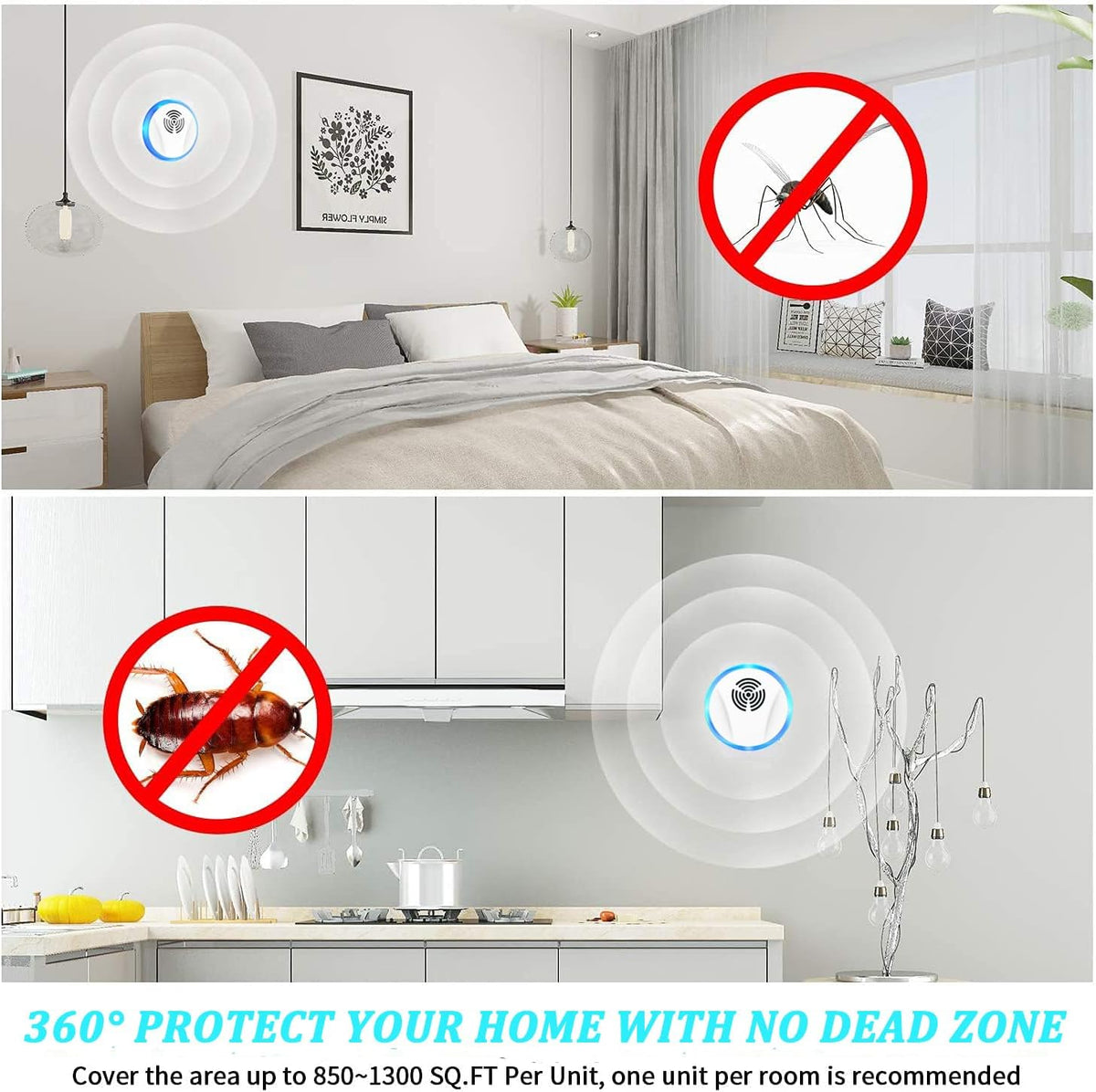 Ultrasonic Pest Repeller Indoor Plug in for Rodent Control, Mosquito Repellent, Cockroach Killer