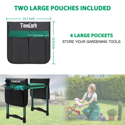 TomCare Garden Kneeler and Seat, 11.12" Kneeling Pad Sturdy Garden Bench