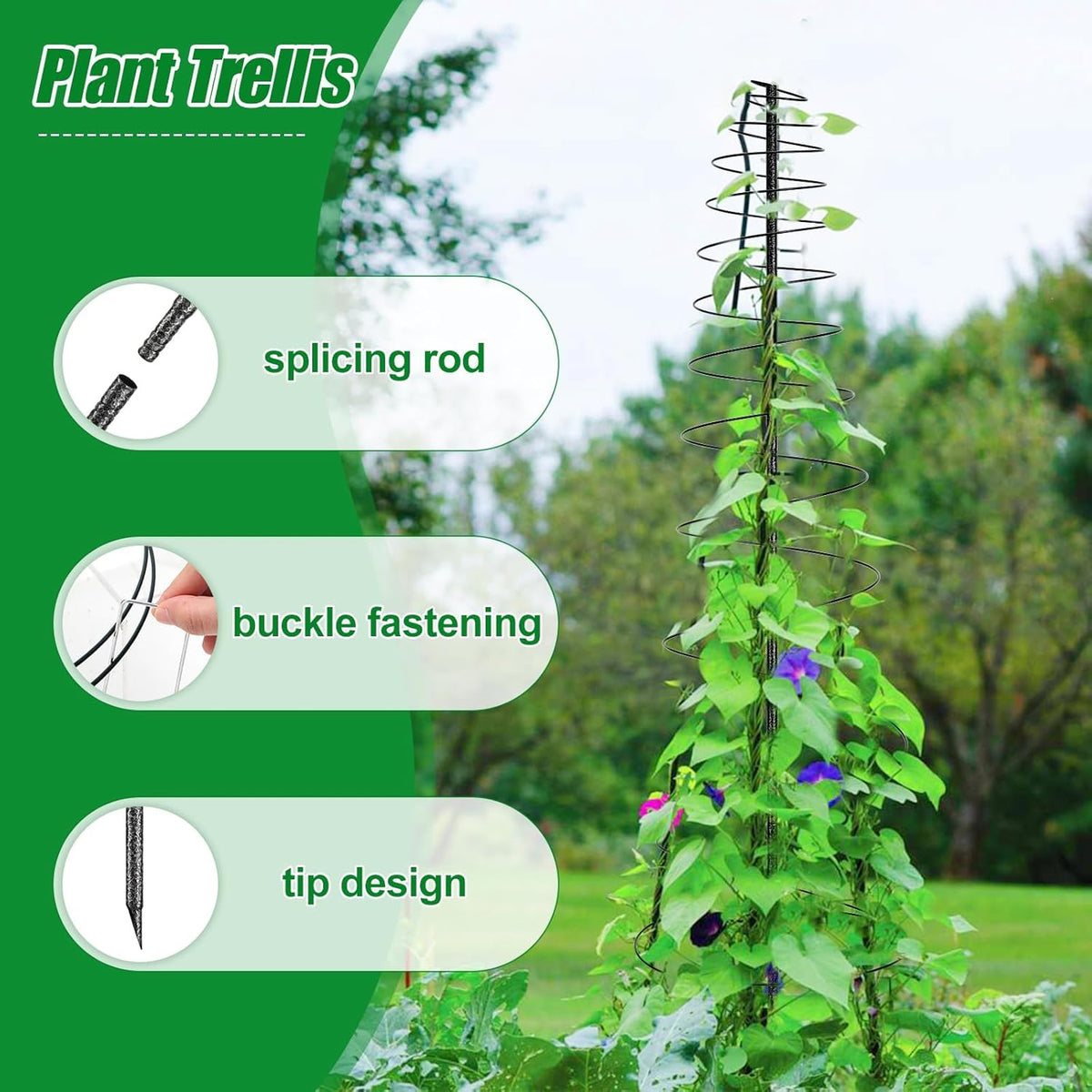 Trellis for Climbing Plants Outdoor, 73inch Tall Plants Trellis Support Metal Garden Trellis for