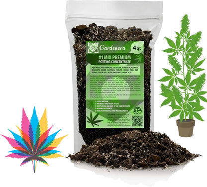 Gardenera Premium JUST-ADD-Water Potting Soil Mix - Optimal Nutrient-Rich Blend for Thriving and