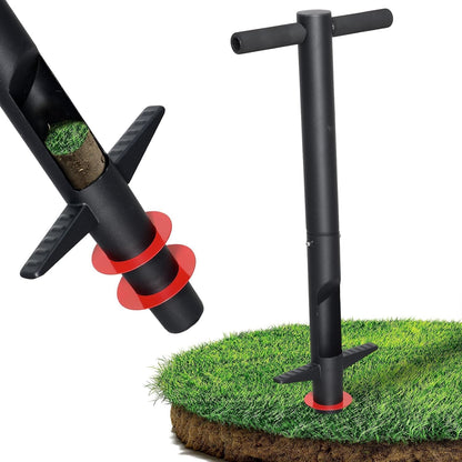 Bulb Planter Tool - 34" Long Handle Sod Plugger Lawn Plug Digger,Auto Plug Eject,Heavy Duty Garden
