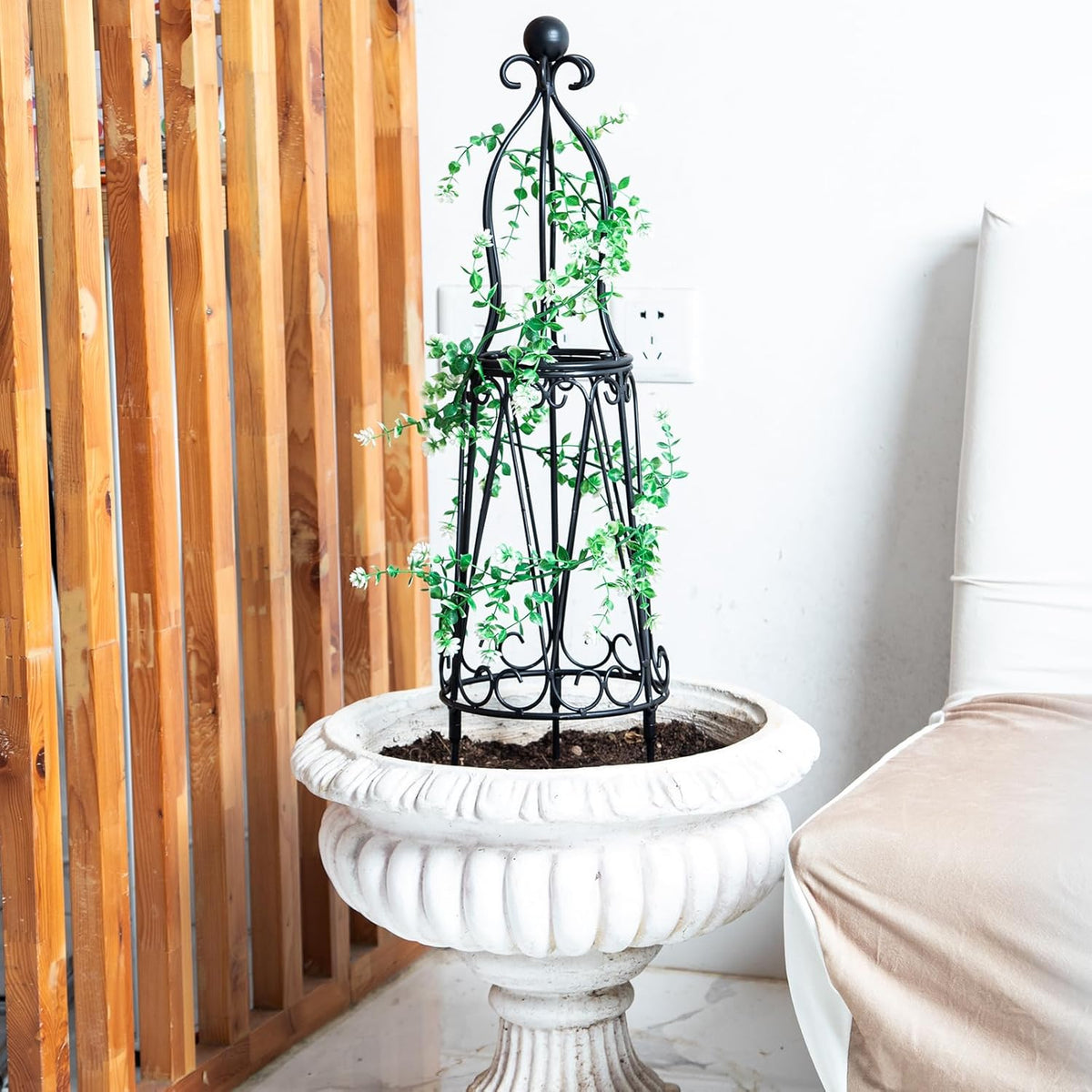Indoor Plant Trellis for Potted Plants - Plant Support & Garden Decor Obelisk for Climbing Pothos