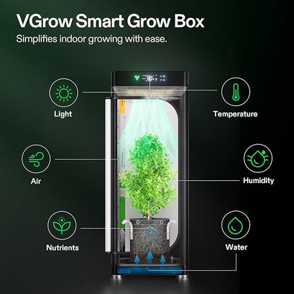 VGrow All-in-One Smart Grow Box, Professional System with Samsung LM301H EVO Grow Light, Advanced
