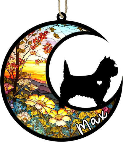 Personalized Dog Memorial, Custom Name Cairn Terrier Dog Christmas Ornament with Name, Custom