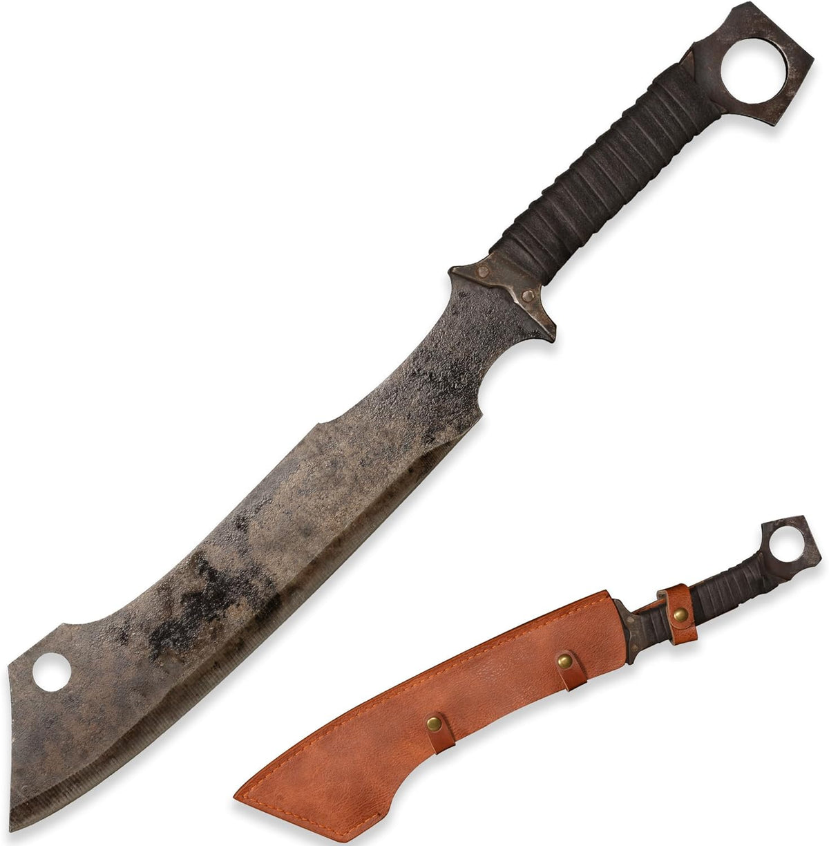 SV Handmade cast Manganese Steel Chopping Blade Sword, Full Tang, Outdoor, Hunting, Camping