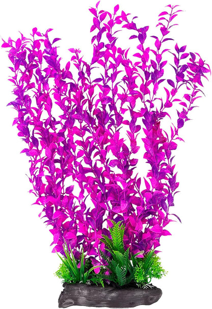 Hamiledyi Aquarium Plastic Plants Aquarium Decor Artificial Fish Tank Plants,Tall Fish Tank