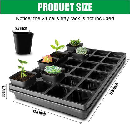 5 Pack Nursery Potting Tray, Carrying and Holding Plant Tray for Seeds Starting Pot, Collecting