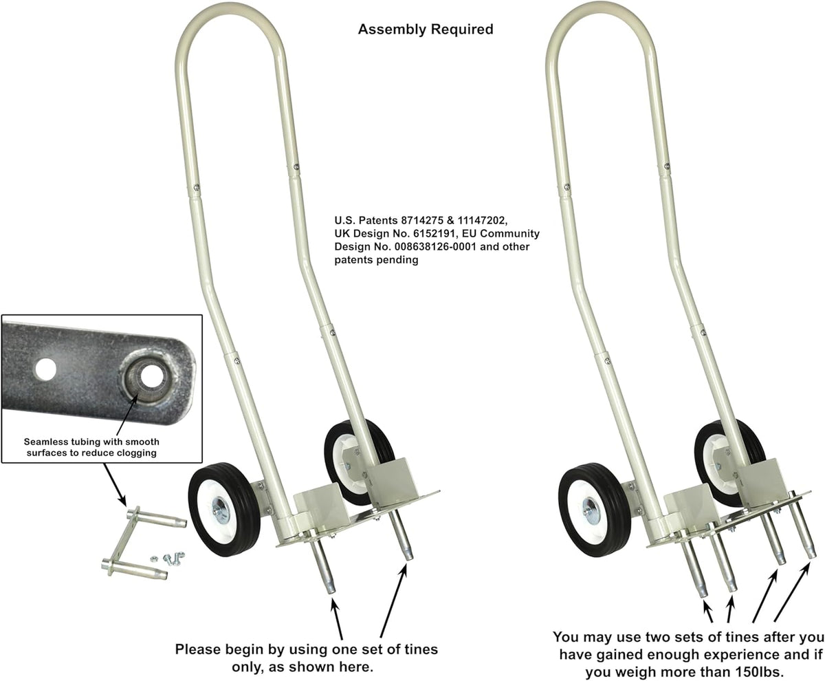 Step 'N Tilt Lawn Aerator Version 4 Kit (4.5 Inch Extra Long Coring Tines Without Container)