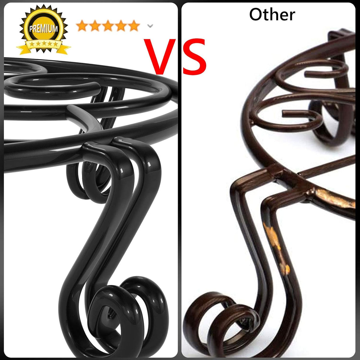 Yimobra Original Patented Plant Stand for Flower Pot Heavy Duty Potted Holder Indoor Outdoor, Metal