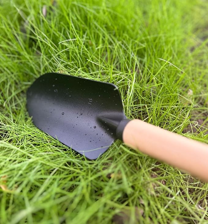 3 Pieces Garden Tools Set-Garden Rake Trowel, Gardening Tools with Wood Handle,Iron Crafts