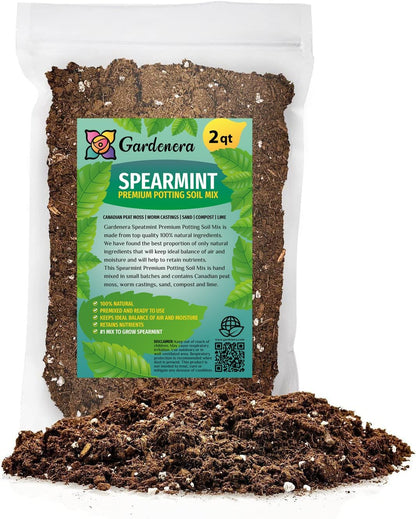 Nourish Your Spearmint with Gardenera's Organic Potting Mix - Tailored for Vibrant Spearmint Plants