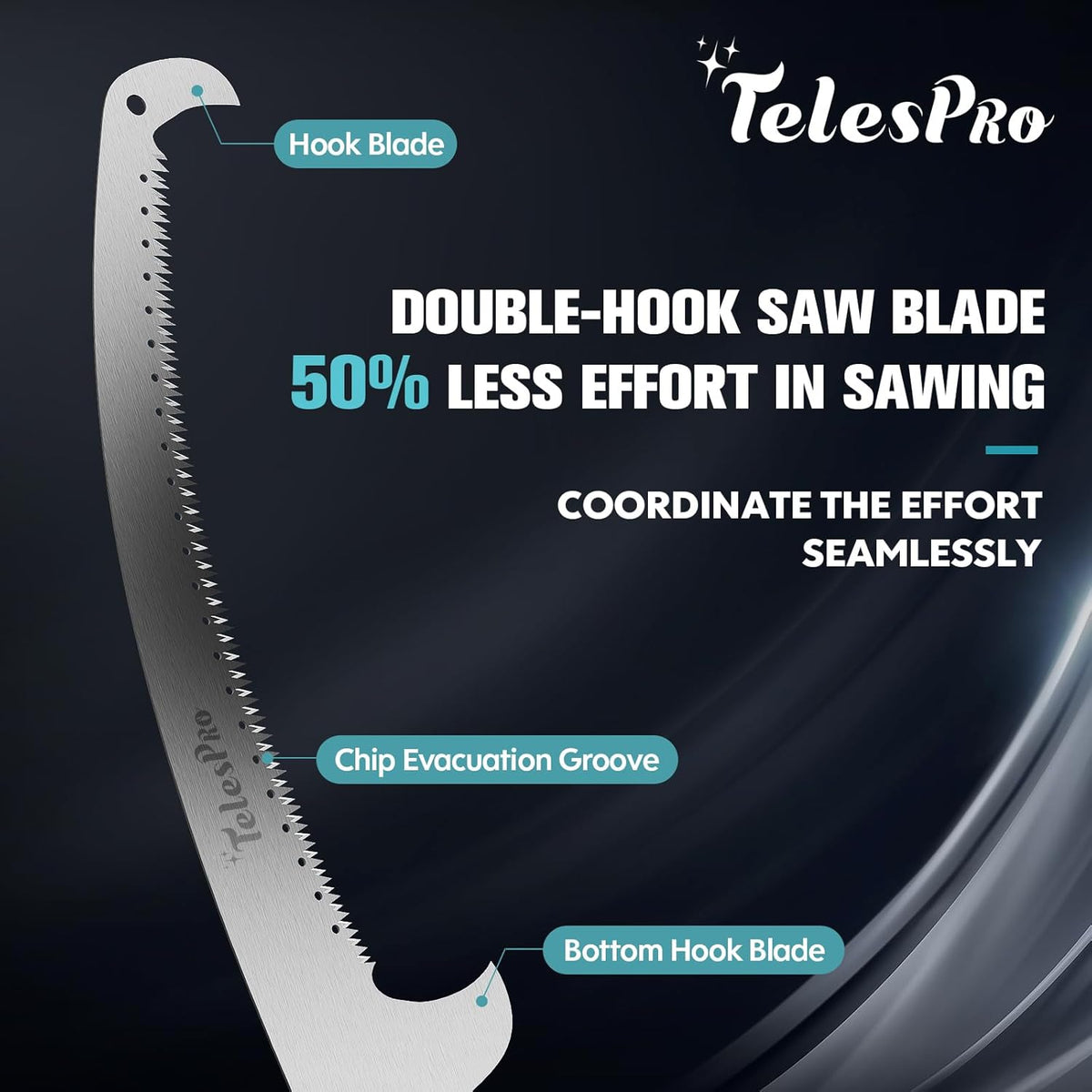 Extendable Tree Trimmer: Manual Pole Saw | 6-24ft Telescoping Pruning Pole for Tree Trimming | Saw