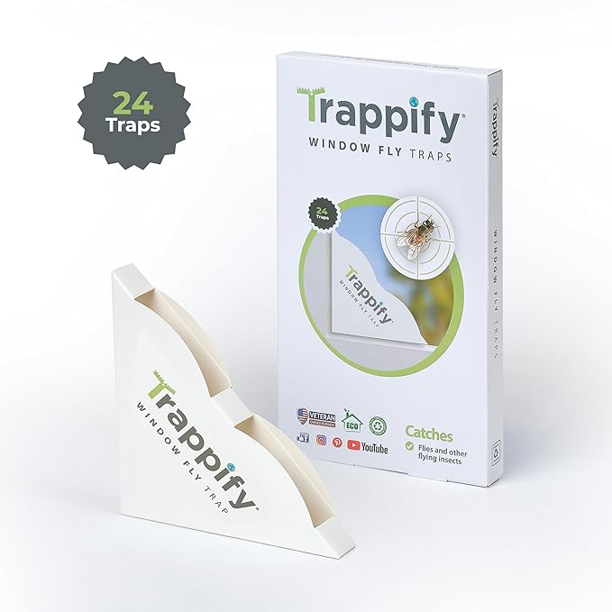 Trappify Fly Trap Indoor: Window Fly Traps for Home | Fruit Fly Traps for Indoors, Gnat Traps for