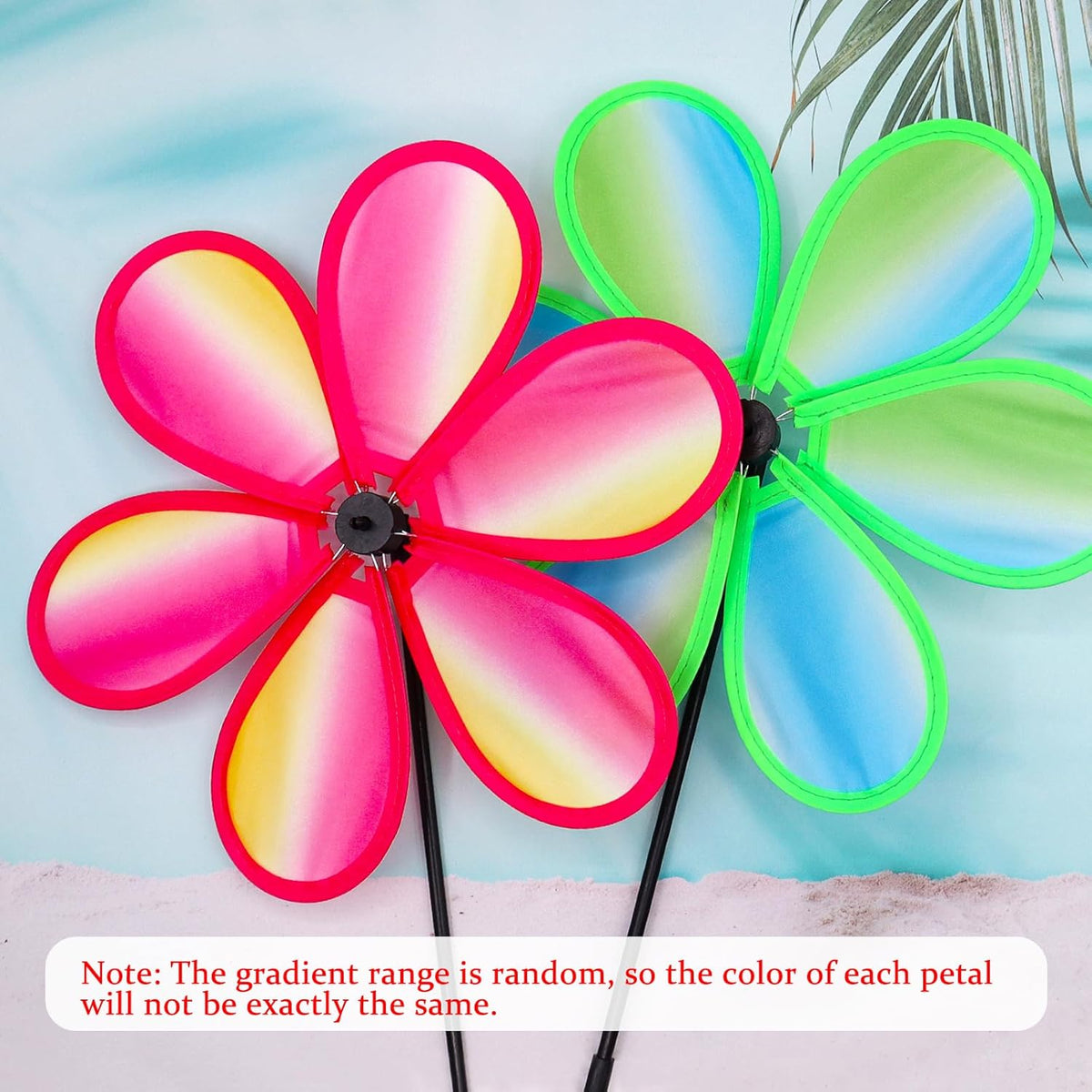 4PCS Wind Spinners for Yard and Garden 11 Inches Colorful Lawn Pinwheels Flower Wind Spinners