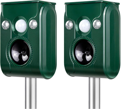 FAYINWBO Latest in 2022 Outdoor Ultrasonic Animal Repeller. Solar Animal Repellent.with Flashing